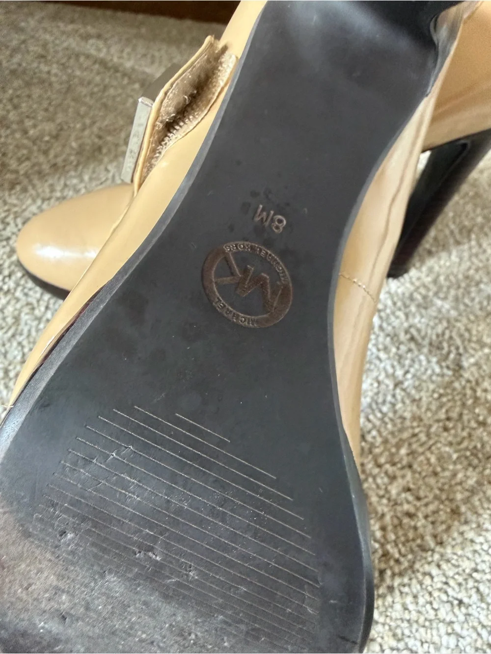 Michael Kors Beige Patent Mary Jane Pumps